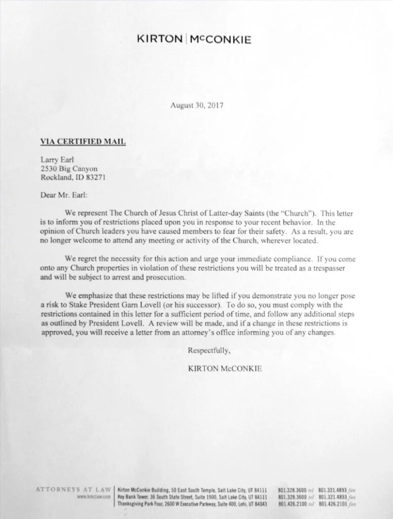 Kirtom McConkie PNG letter